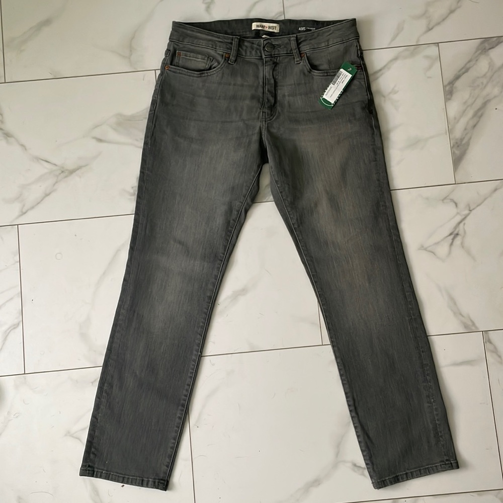 Brand New- Men’s Light Grey Warp + Weft Slim Fit Stretch Jeans size 31-30